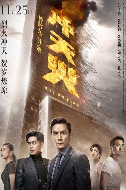 Cantonese poster of the movie Sky on Fire
