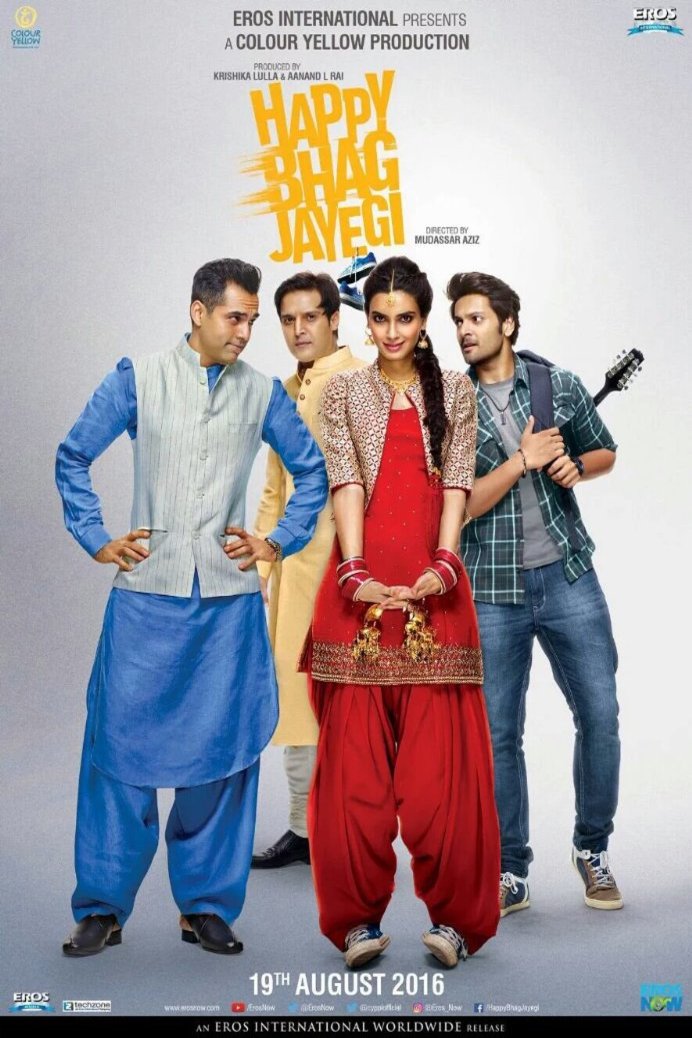 Hindi poster of the movie Happy Bhaag Jayegi