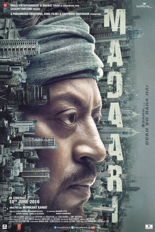 Hindi poster of the movie Madaari