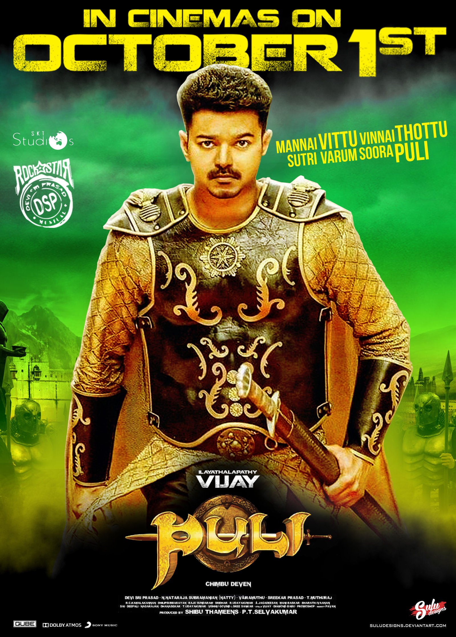 Tamil poster of the movie Puli