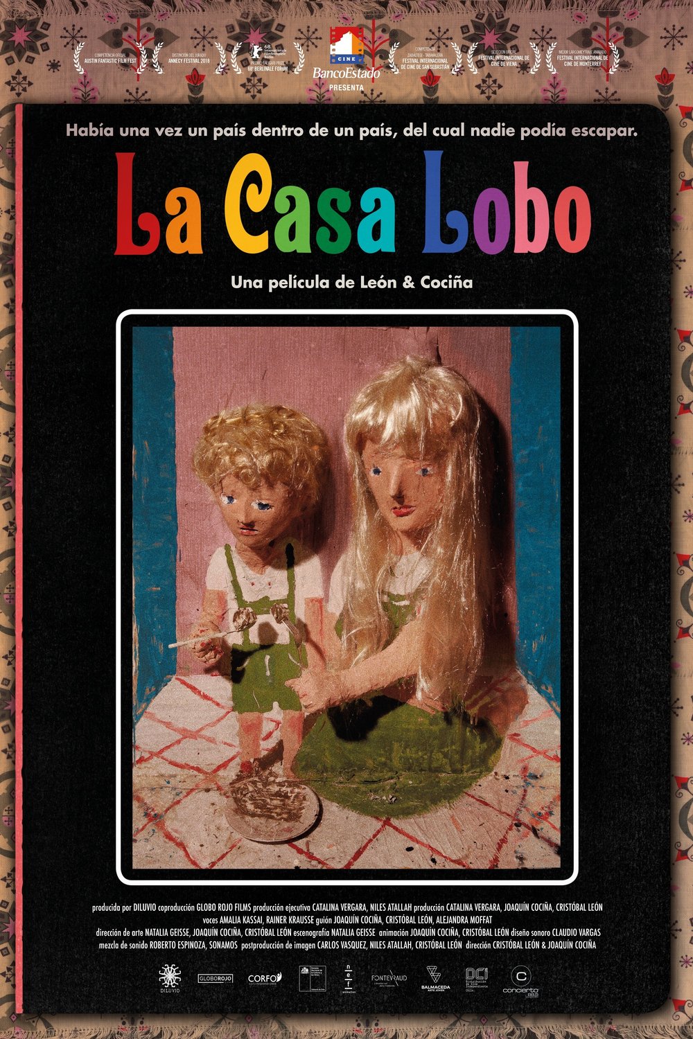 L'affiche originale du film La Casa Lobo en espagnol