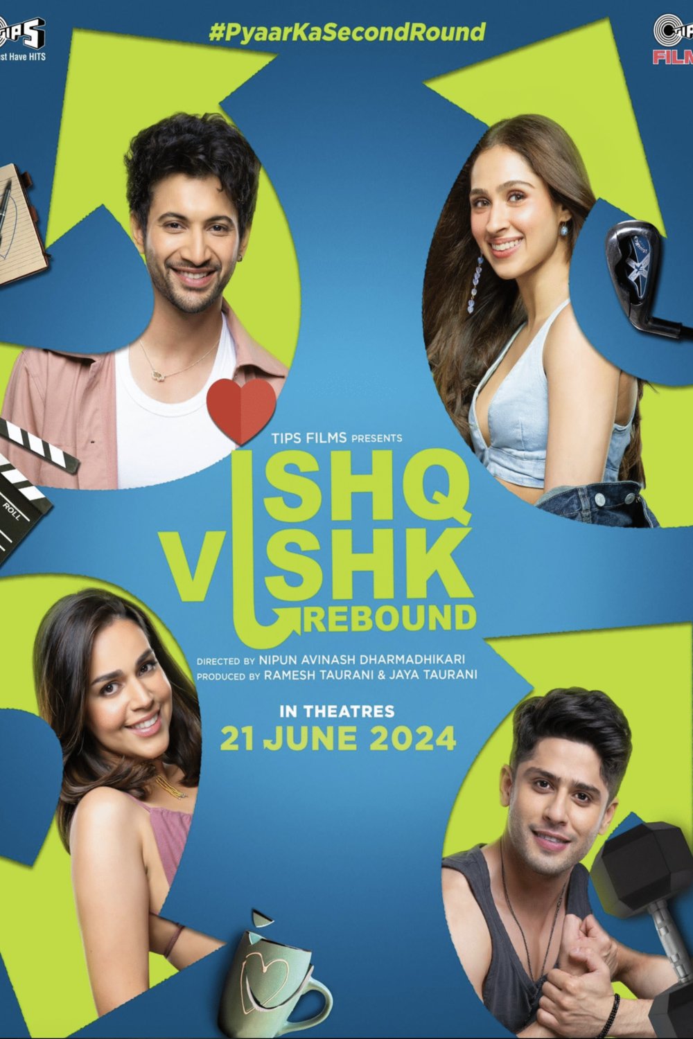 L'affiche originale du film Ishq Vishk Rebound en Hindi