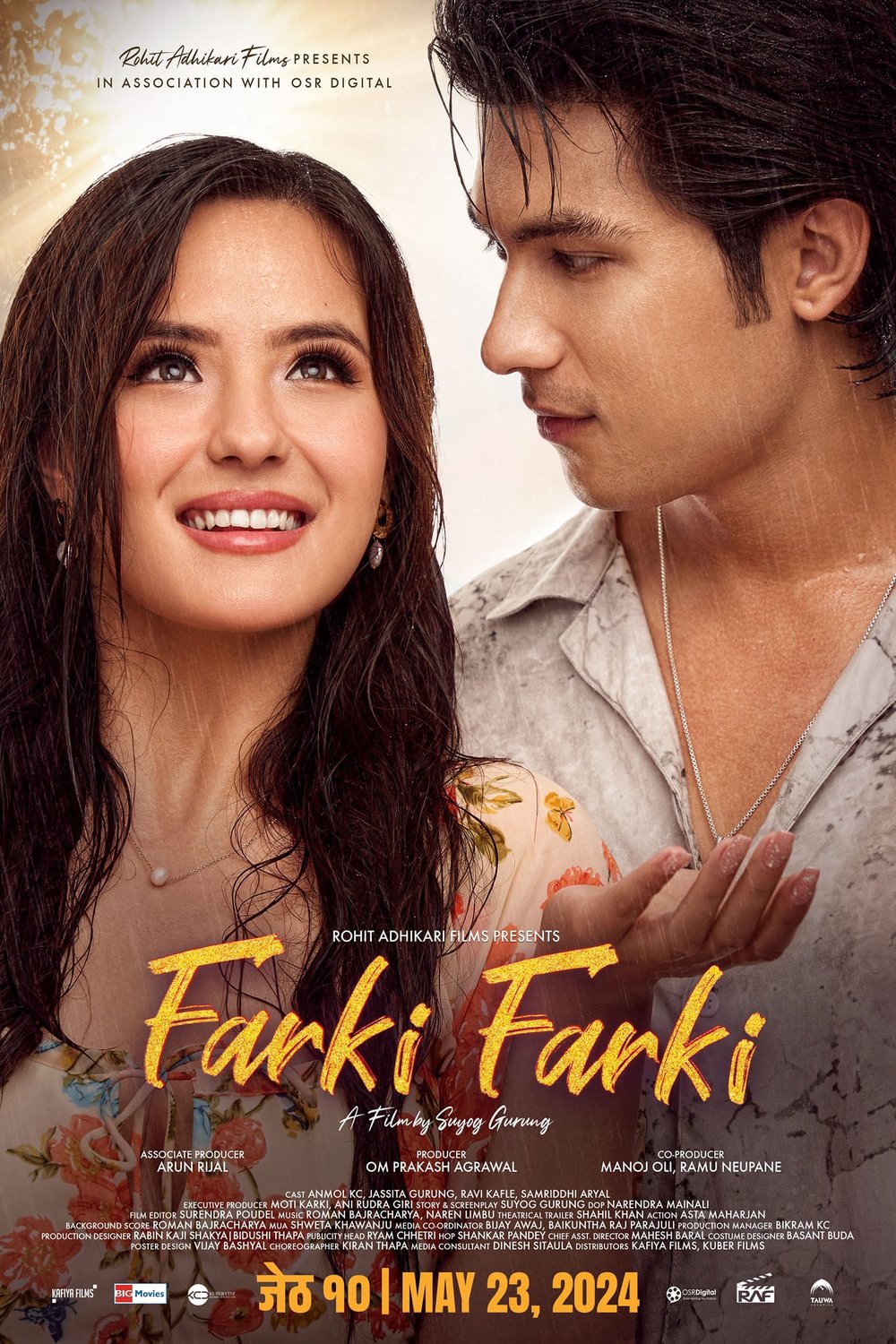 L'affiche originale du film Farki Farki en Népalais