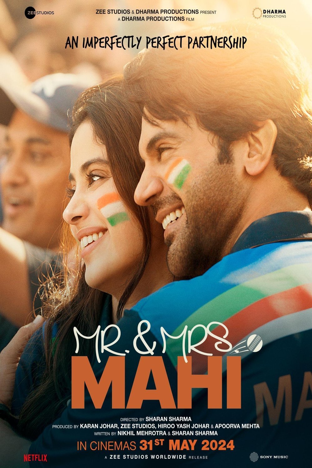 Hindi poster of the movie Mr. & Mrs. Mahi